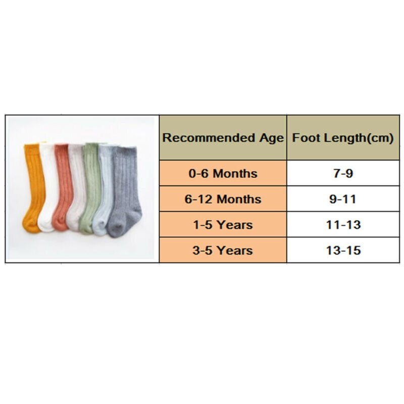 Mode Kinderen Peuter Baby Baby Meisjes Jongens Effen Anti-Slip Gebreide Lange Sokken Knie Sok