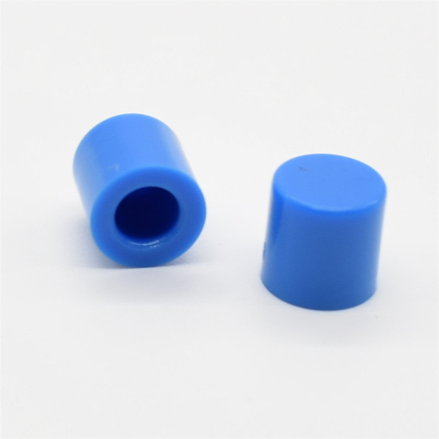 Plasitc Kappe Hut für 6*6mm Tactile Push Button Switch Deckel Abdeckung, weiß Schwarz Rot Gelb Blau Grün Grau: Blue