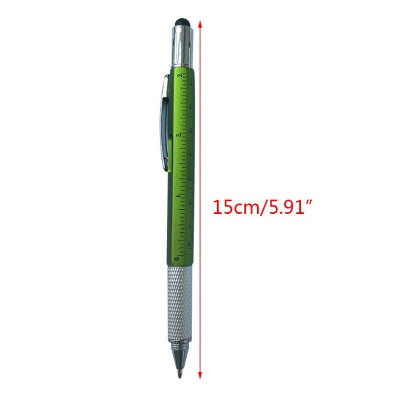 Multi-Functional Tool Tech Ballpoint Pen 6 in 1 Ballpoint Pen, Screwdriver K9FA
