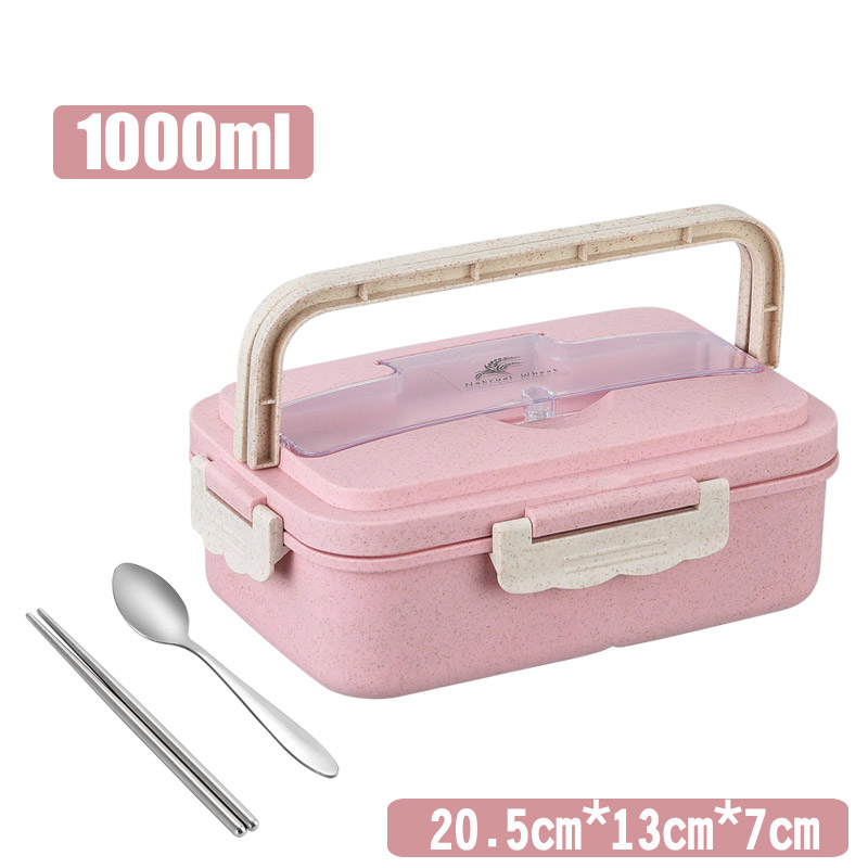 MICCK Draagbare Bento Box Voor Kinderen Lekvrij Voedsel Container Lunchbox Voor Picknick Tarwe Stro Voedsel Container Keuken Accessoires