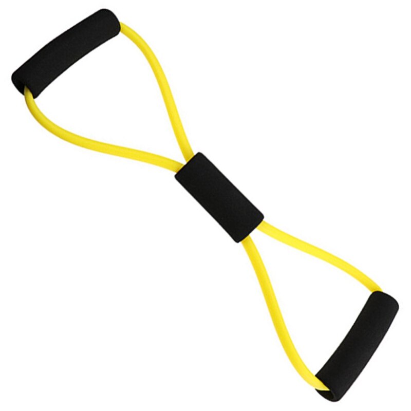 lastic bandes résistance corde Yoga 8 mot poitrine extenseur en caoutchouc tube tirer corde gymnastique Fitness entraînement musculaire: Jaune