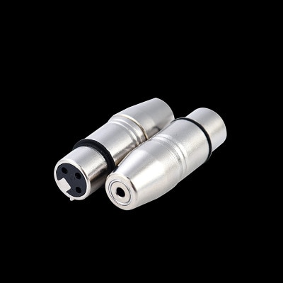 Xlr 3 Pin Female Jack Naar 3.5Mm 1/8 &quot;Trs Mini Vrouwelijke Stereo Microfoon Audio Adapter Converter Connector