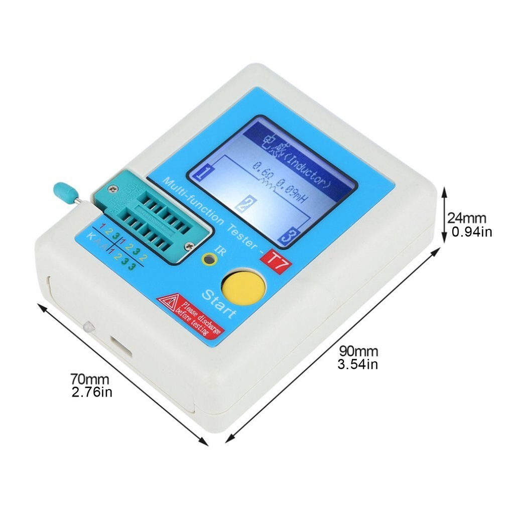 LCR-T7 High-Speed Transistor Tester Full-Color Tft-scherm Grafische Display Micro Usb Opladen Transistor Tester