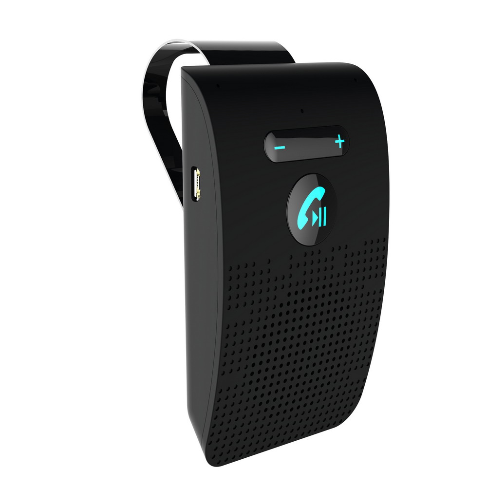 Bluetooth Speaker Handsfree Car Kit Sun Visor Clip Wireless Audio Receiver Speakerphone Loud Music Player Dual Microphone: Default Title
