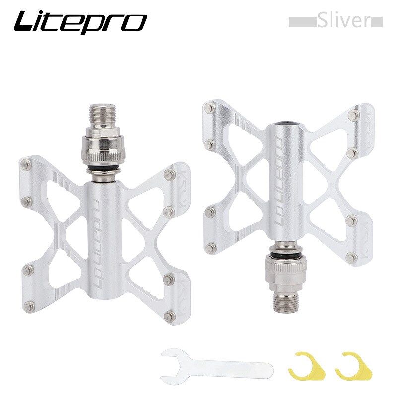 LP Litepro K5 Fahrrad schnell Freisetzung QR Pedal MTB Lagerbier Pedale Falten Straße Fahrrad Antislip extra Große Größe für Mann große Fuß: Splitter