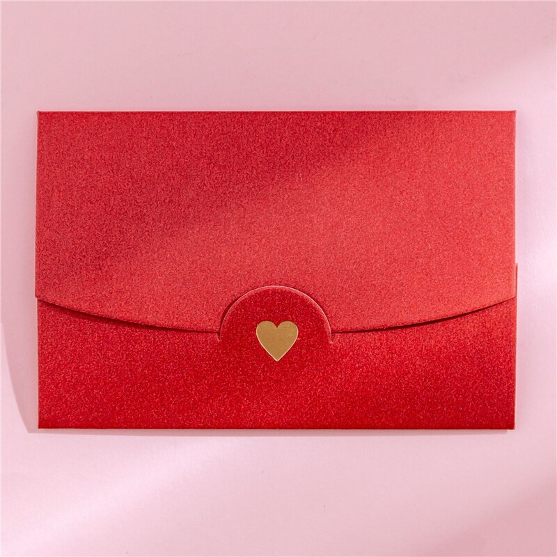 10 pieces/lot Small Greeting Card Name Card Envelope Stamping Love Pearlescent Paper Mini Envelopes Color small envelope: 2
