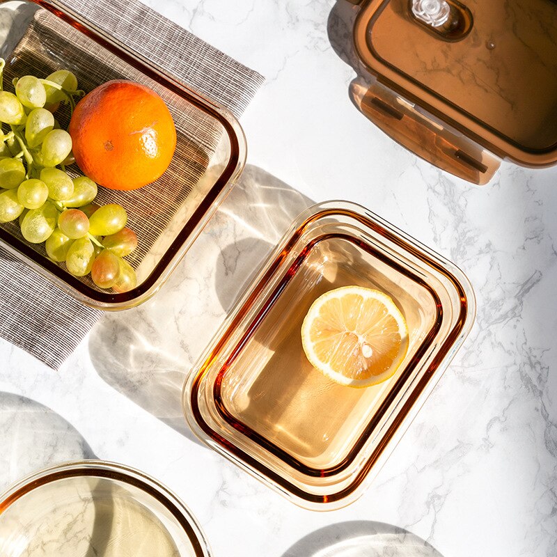 Heat Resistant Glass Fresh Keeping Lunch Box for Kids Women Men Food Storage Meal Prep Containers Japanese Snacks Bento Box
