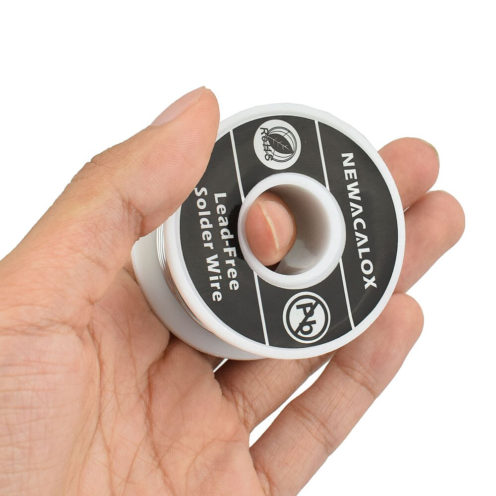 NEWACALOX 2 Teile/satz 1mm Neue Schweißen Eisendraht Spule 100g/3,5 unzen Zinn Blei Linie Fluss 2.0% silber Lot Draht 55*29mm für Lözehn