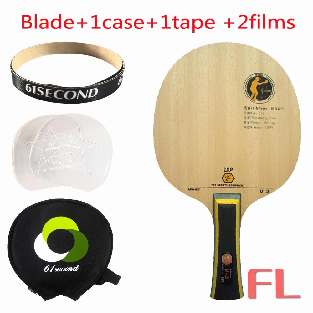 Ritc 729 Vriendschap V-3 (V3, V 3) houten Arylaat-Carbon Off + + Tafeltennis Carbon Blade Voor Pingpong Racket