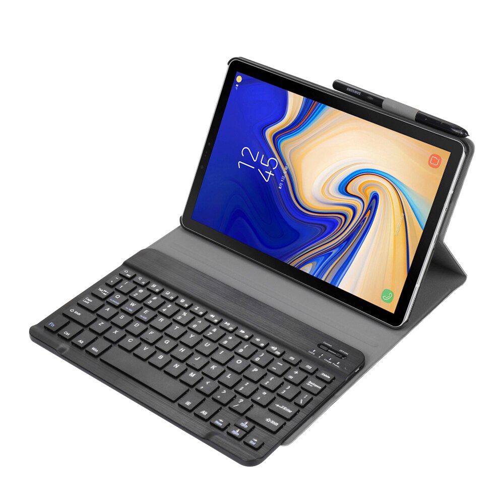 Draadloze Bluetooth Keyboard Case Voor Samsung Galaxy Tab S4 10.5 T830 T835 Met Pen Houder Lederen Beschermhoes Tablet Cover