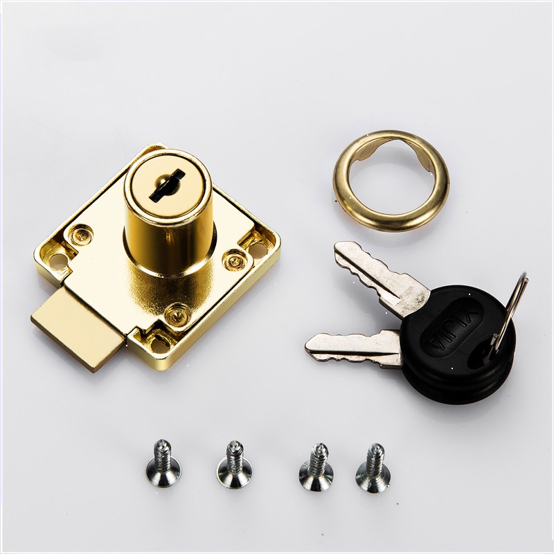 High-grade Desk Drawer Lock 22/32mm Silver Gold Blcak Wardrobe Locks Cabinet Locks Furniture Cam Locks Drilling with Keys