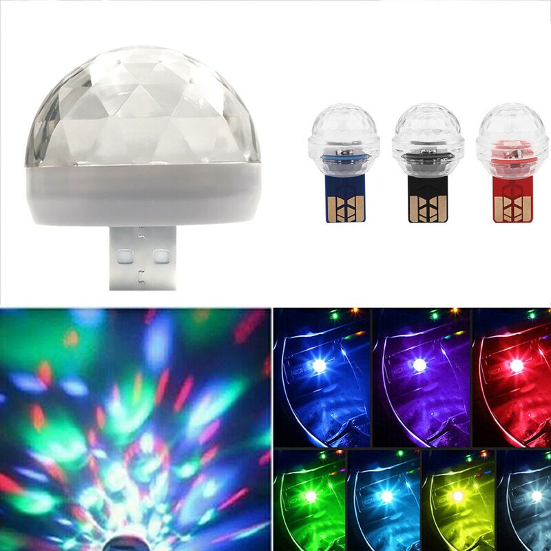 Auto Mini Usb Rgb Led Disco Verlichting Crystal Sfeer Licht, Thuis Familie Party Stage Draagbare Multicolor Lamp Bal