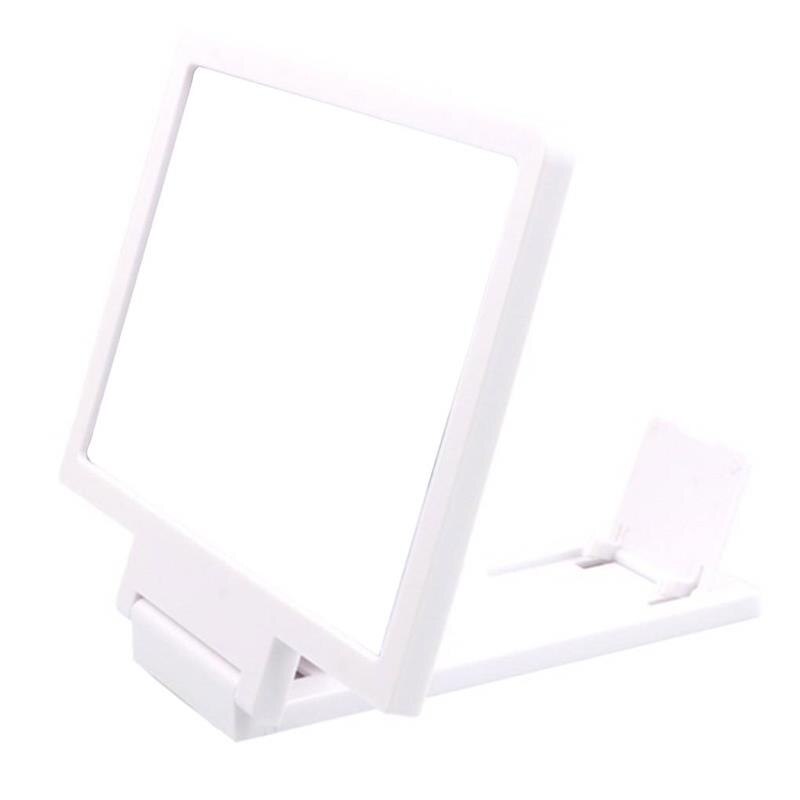 Mobiele Telefoon Screen Magnifier 8.2 Inch Ogen Bescherming Display 3D Video Screen Versterker Folding Smart Telefoon Beugel: White