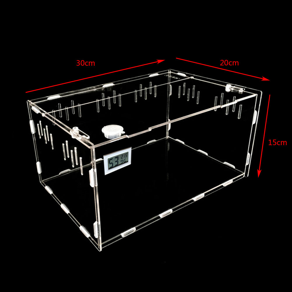 Transparent Pet Box Portable Reptile Pets Reptile Terrarium Durable Reptile Box Insect Dorpshipping