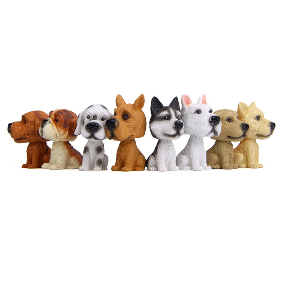 Hars Auto Ornamenten Interieur Accessoires Knikken Schnauzer Hond Mooie Puppy Zithouding Shakes Hoofd Hond Decoraties