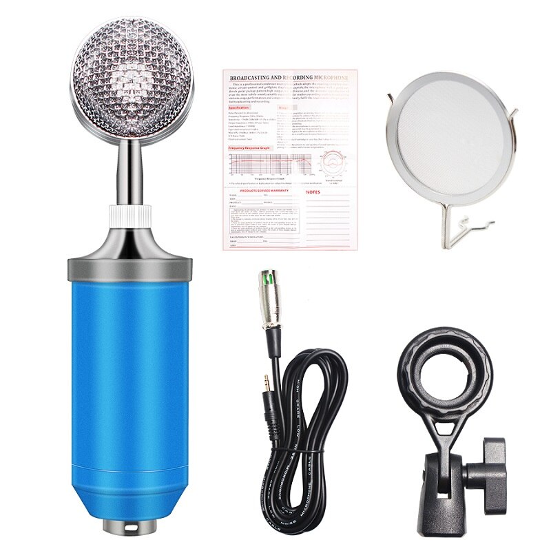 Microphone à condensateur filaire BM-8000, carte son, pour enregistrement en Studio, karaoké, Kits de Microphone pour ordinateur, Audio Vocal: 7