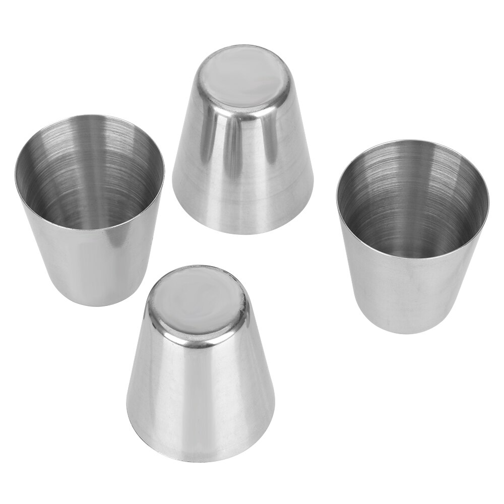 4 stk / sæt drikke kop rustfrit stål barware kop vinglas 30ml 1 ounce poleret