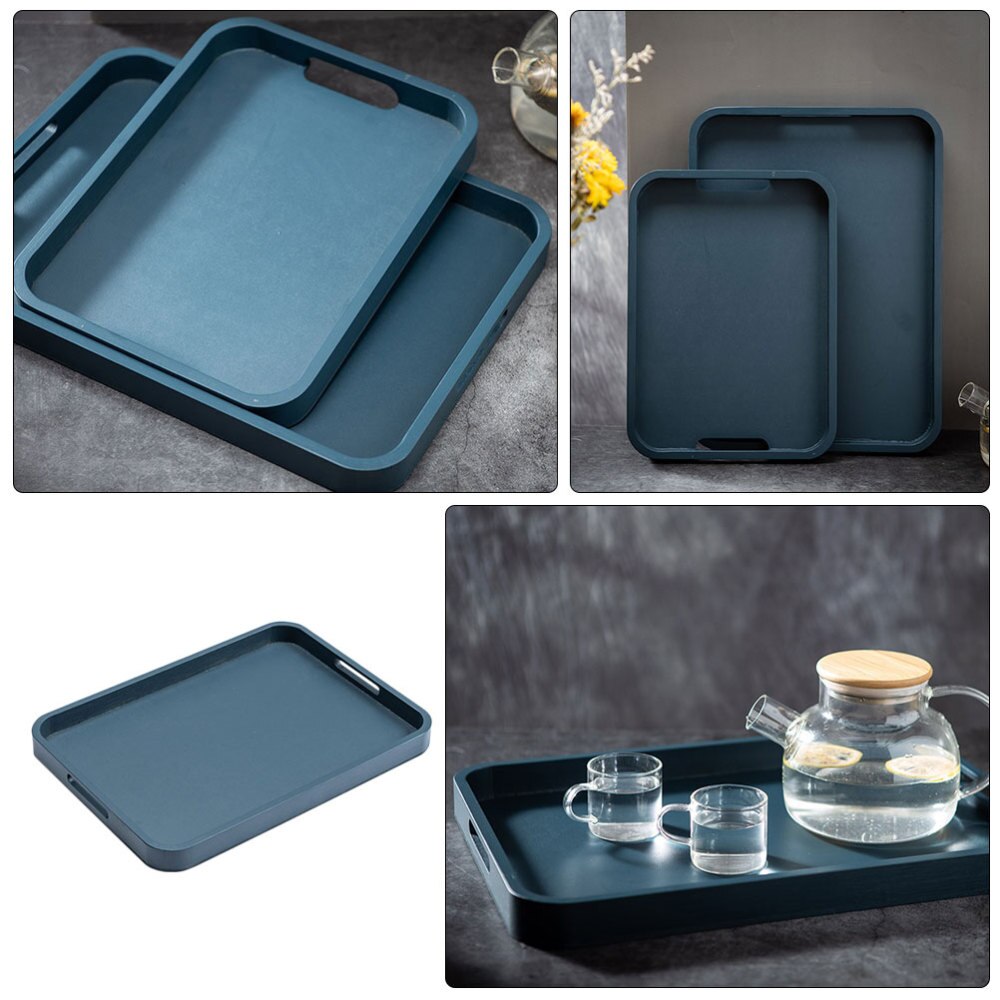 1pc Nordic Style Food Tray Home Tea Set Tray Food Service Plate Food Plate