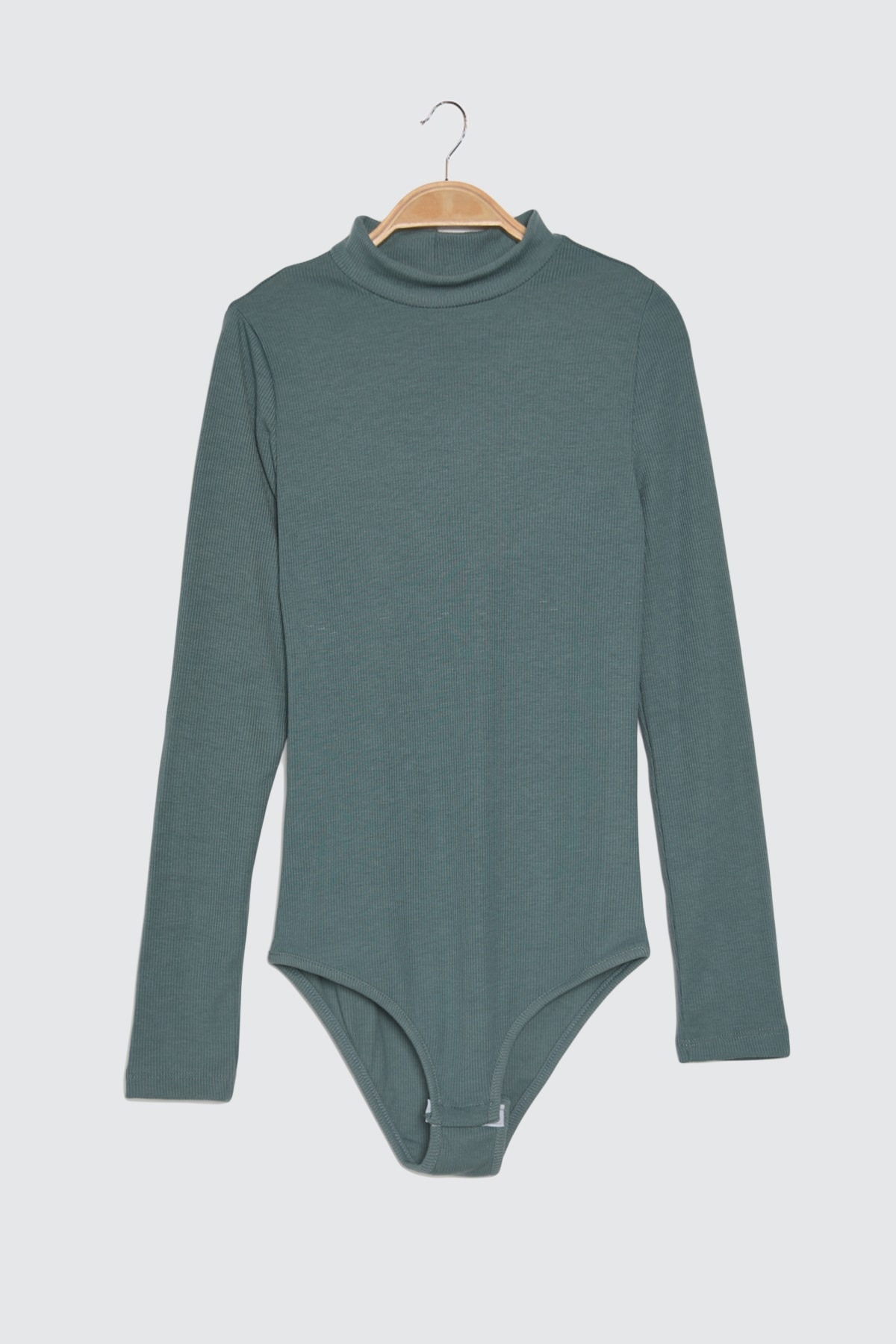 Trendyol White Ribbed Knit Body TWOAW20BD0011