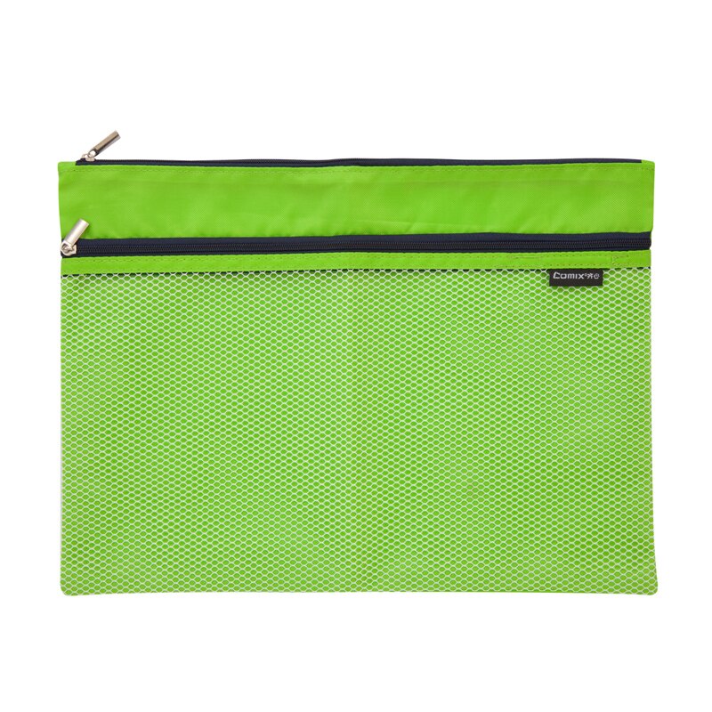 School stationery Document bag super cute 2 layer grid stationery storage bag pencil case office supplies file folder
