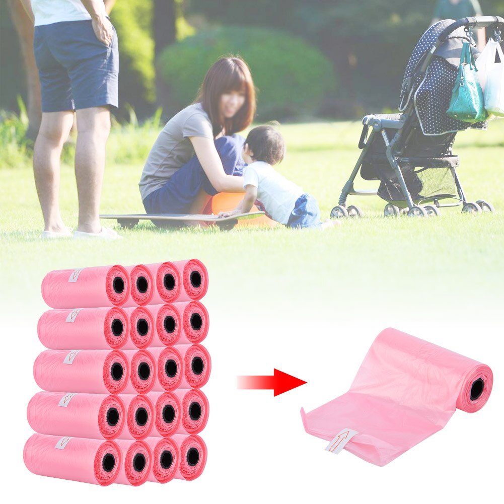20 rolle Tragbare Baby Windel Abfall Tasche für Baby Windel Abfall Tasche Baby Kinderwagen Organizer Baby Kinderwagen Einweg Müll Tasche