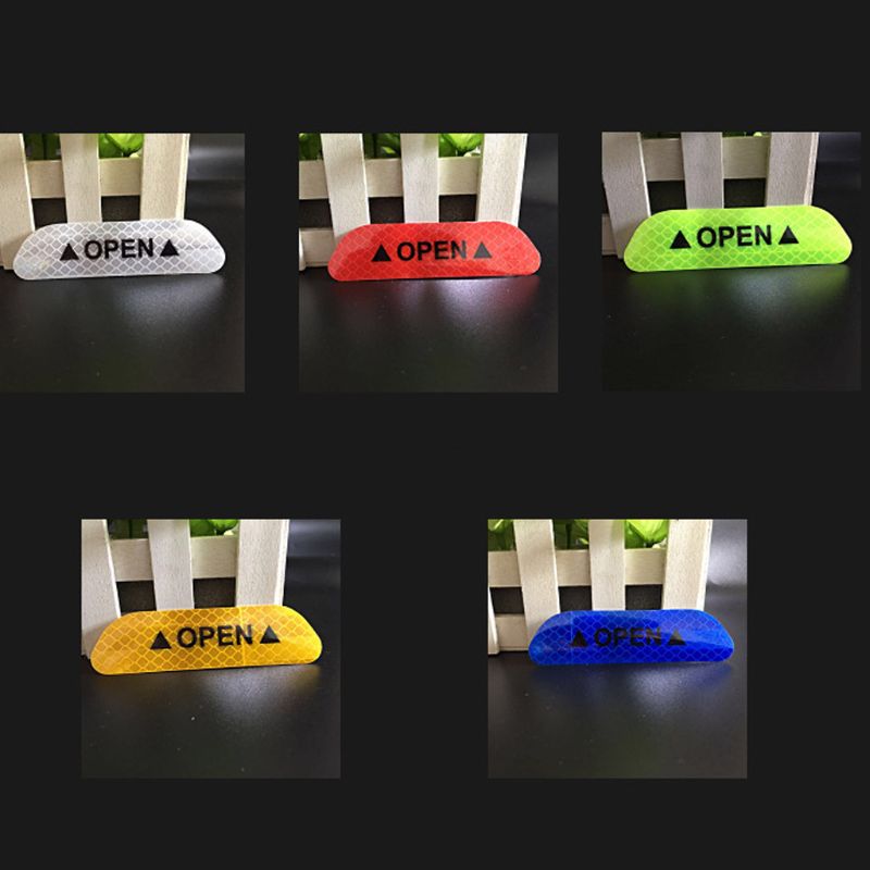 4 pieces of car door anti-collision stickers, reflective tape, auto parts, exterior, reflective tape, reflective strip