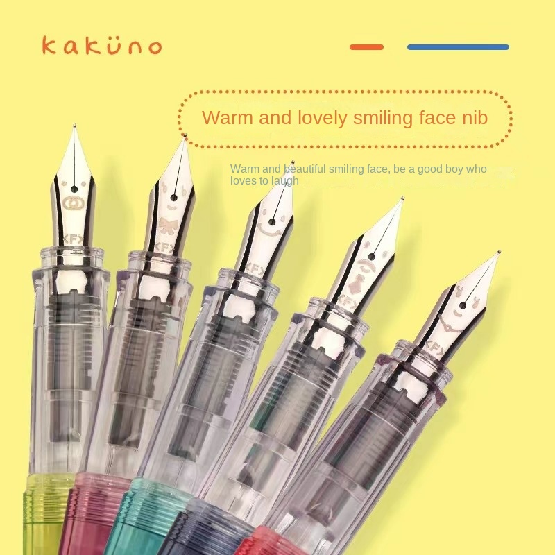 Bolígrafo exclusivo PILOT Baile Kakuno, bolígrafo transparente colorido de la serie familiar con cara sonriente, bolígrafo de tinta para práctica de escritura para estudiantes, bolígrafos bonitos