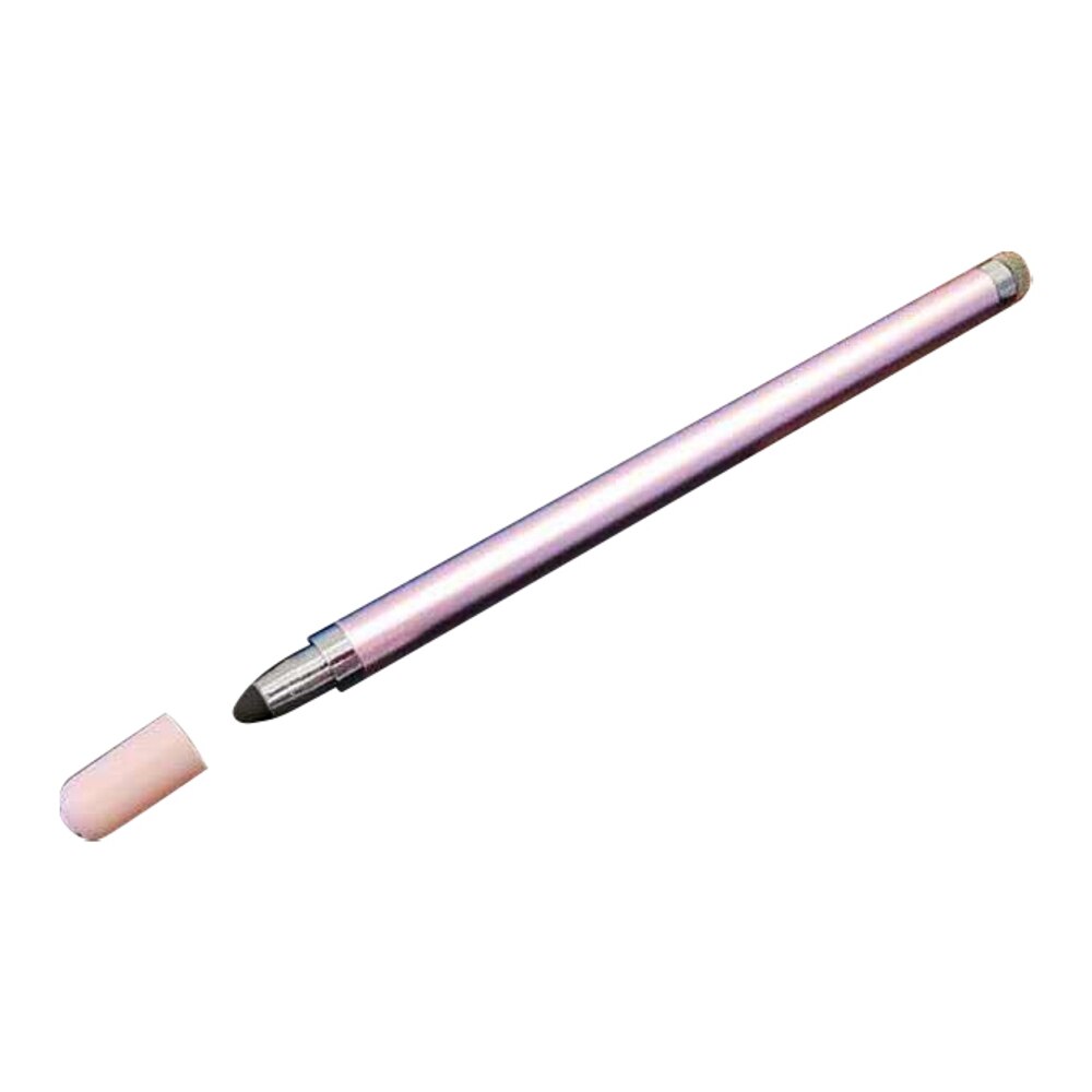 Universele Dual-Head Anti-Vingerafdruk Soft Tip Capacitieve Touchscreen Stylus Pen Voor Touchscreen Smartphones En Tabletten: Roze