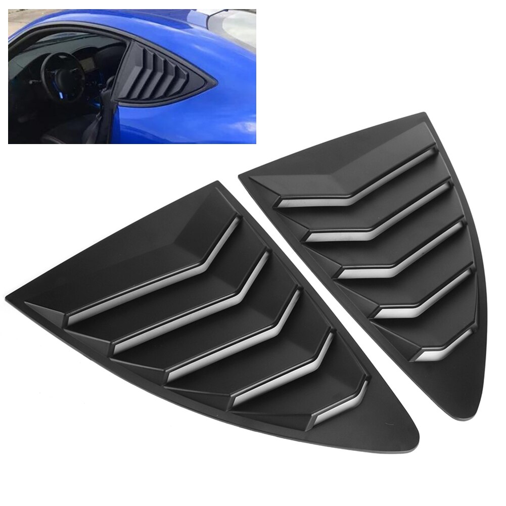 1 Pair Matte Black Car Window Louvers Side Scoop Air Vent Cover Fit for Subaru BRZ Car Styling