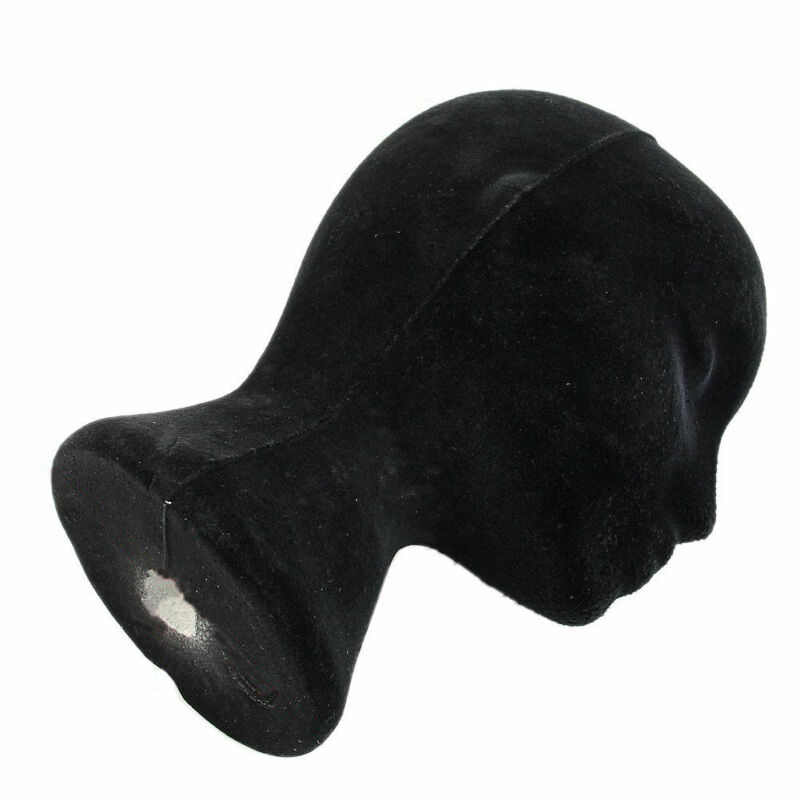 Mannlig fomale styrofoam skum mannequin dukkehode modell parykker briller vise stativ svart