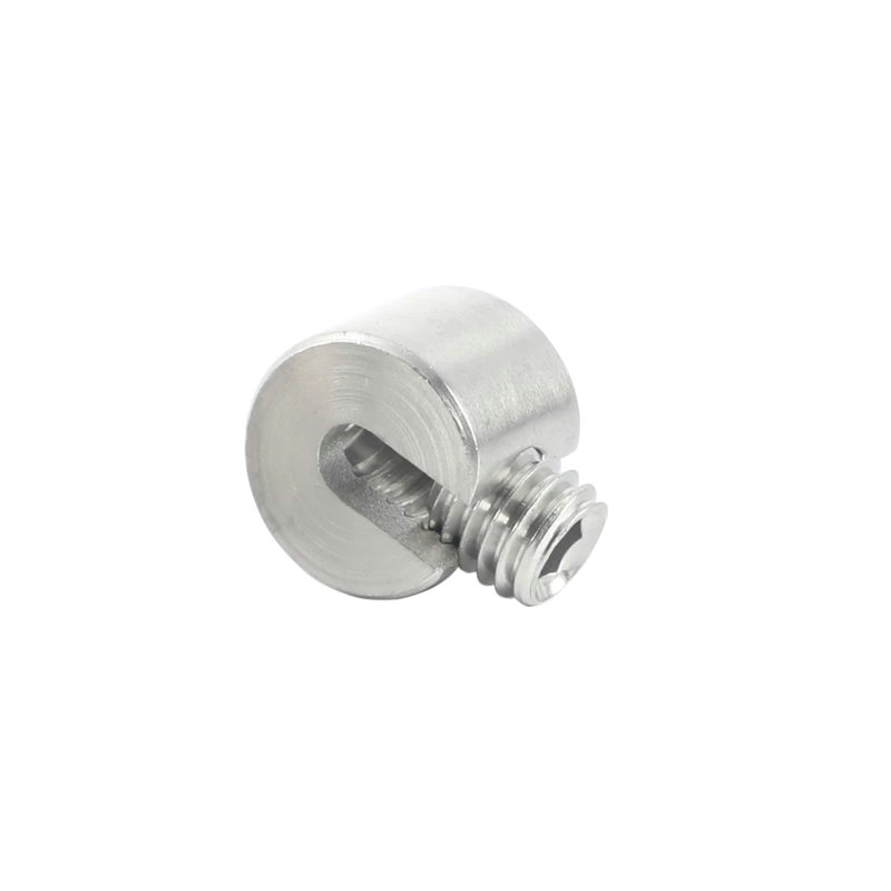316 Stainless Steel Wire Rope Grip Stop Single Pivot Cable Suspension Round Clamp Clip with Hexagon Grub Screw Bolts: WHITE / 24mm