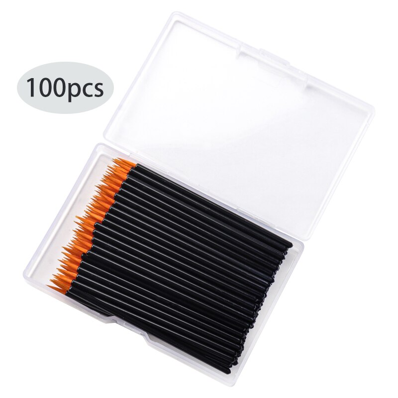 100 Stks/doos Wegwerp Eyeliner Borstels Professionele Wenkbrauw Lip Brush Oogschaduw Tool Lip Eyeliner Borstels Makeup Tools