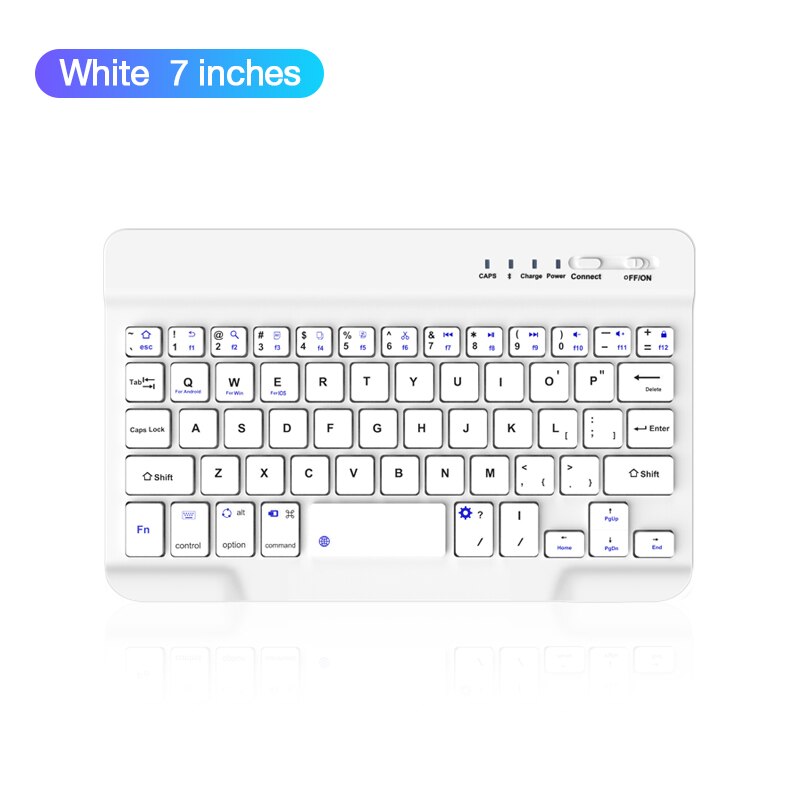 Coolreall Wireless Keyboard For IOS Ipad Android Tablet PC Windows Bluetooth Keyboard Ipad Bluetooth Keyboard For iPhone Samsung: 7 Inches WE