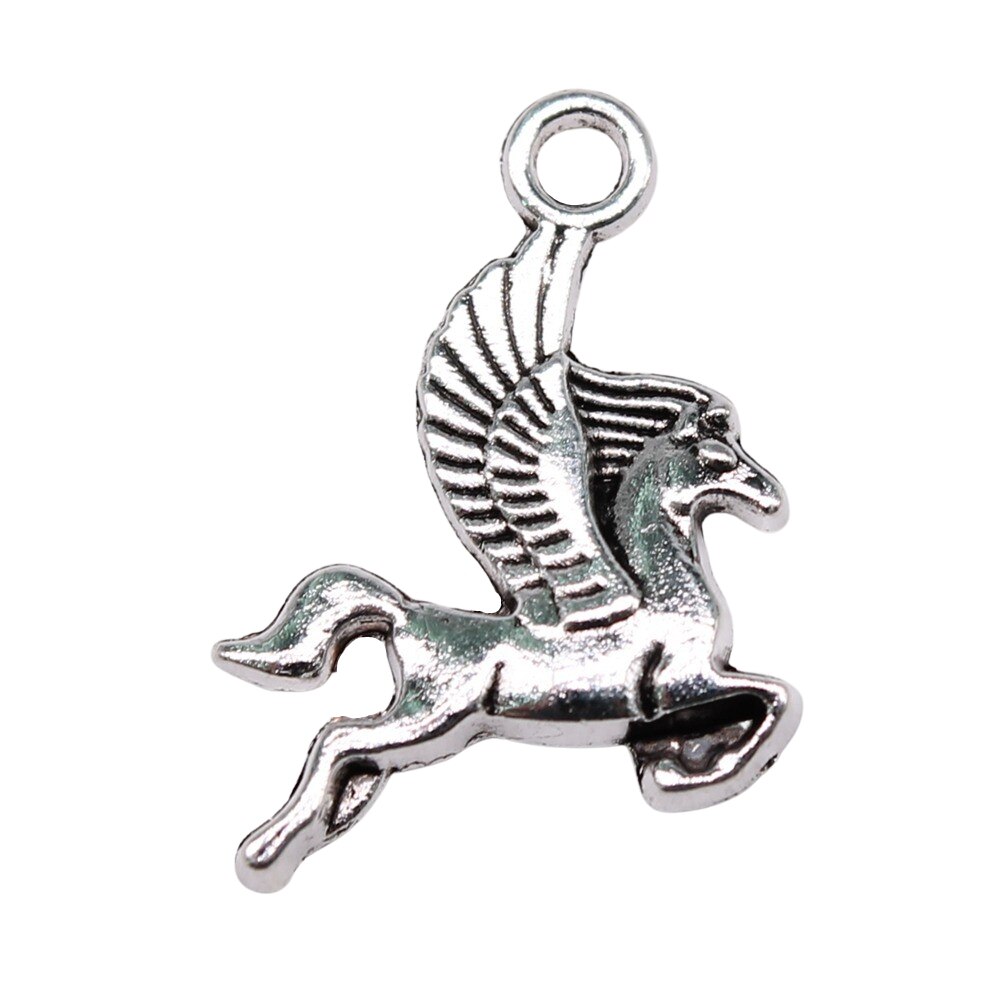 WYSIWYG 20 pièces breloques pégase cheval volant 20x15mm Antique faisant pendentif Vintage tibétain Bronze argent couleur bijoux faits à la main