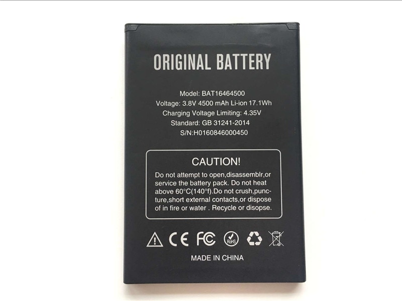 DOOGEE T5 Batterij Vervanging BAT16464500 4500 mAh Grote Capaciteit Li-Ion Batterij Voor DOOGEE T5 Lite Smart Phone-In voorraad
