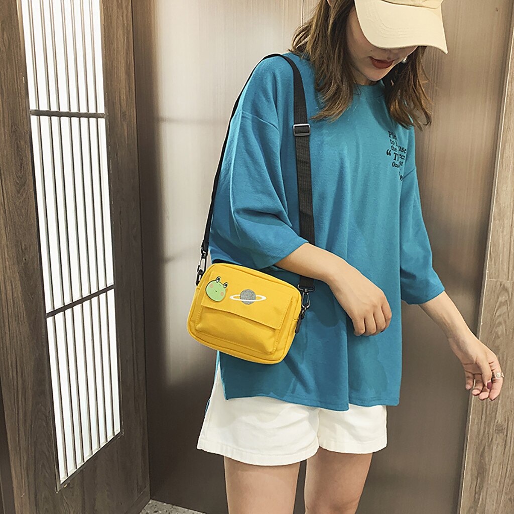 Leisure Dame Crossbody Tassen Planeet Canvas Prints Vrouwen Schoudertas Wilde Winkelen Reist Meisjes Tassen Torebki Damskie # N