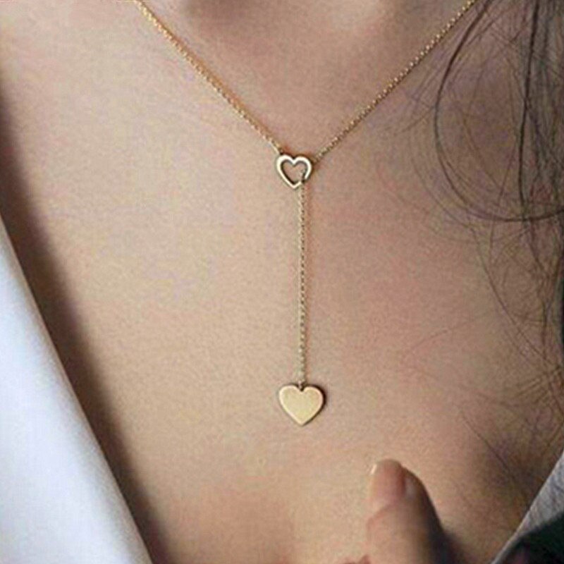 Mode Trendy Sieraden Koper Heart Chain Link Ketting Cadeau Voor Vrouwen Meisje Sieraden