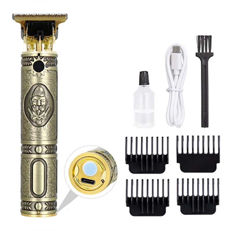 Usb aparador de cabelo barbeiro corte de cabelo recarregável máquina de cortar cabelo sem fio homens máquina de corte de cabelo aparador de barba 1.5-4mm navalha barbeador: 05