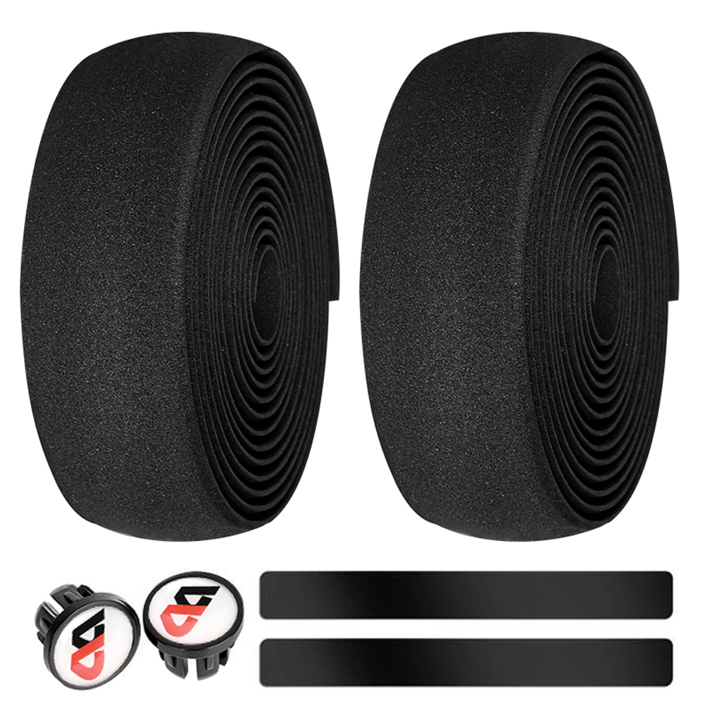Cinta de goma EVA para manillar de bicicleta de montaña, resistente al desgaste, antideslizante, engranaje fijo, cubierta de volante, accesorios de ciclismo: Balck B