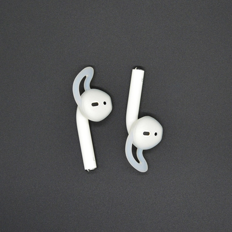 1 para Air Pods słuchawki silikonowe etui przeciw zrzucaniu bezbolesne wkładki douszne nauszniki dla Apple Airpods akcesoria ochronne: Beżowy