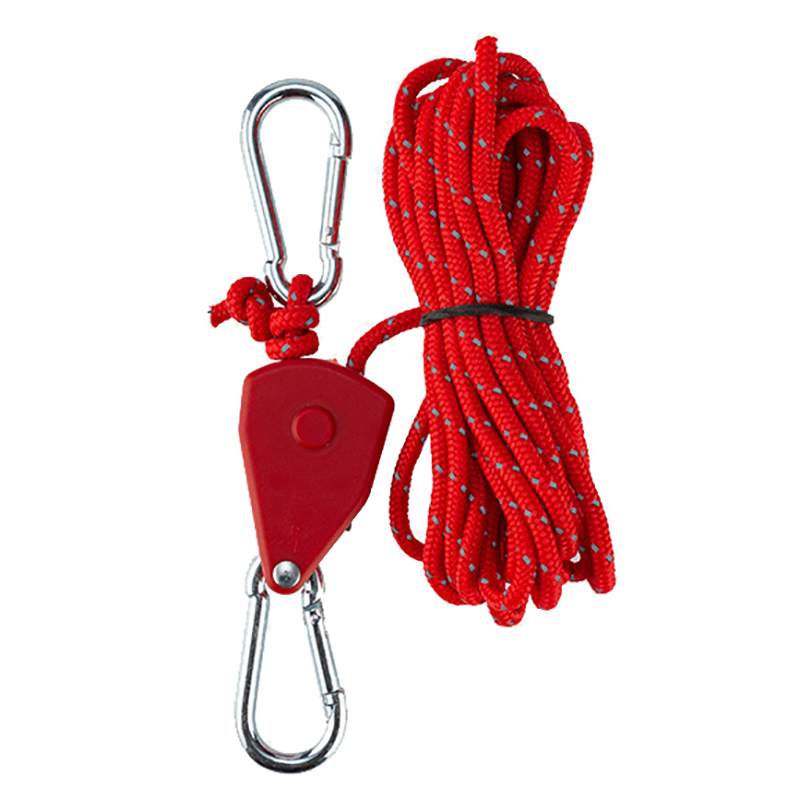 Verstelbare Katrolhaak Camping Tent Vastbinden Touw Spanner Ratel Hangers Luifel Touw Haak Luifel Gesp: Blauw