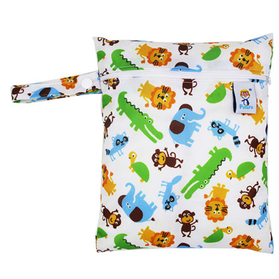 Printed Pocket Wet Bag Waterproof Reusable Nappy Bags PUL Travel Baby Nappy Mini Size Wet Dry Bags Wetbags 25x20cm