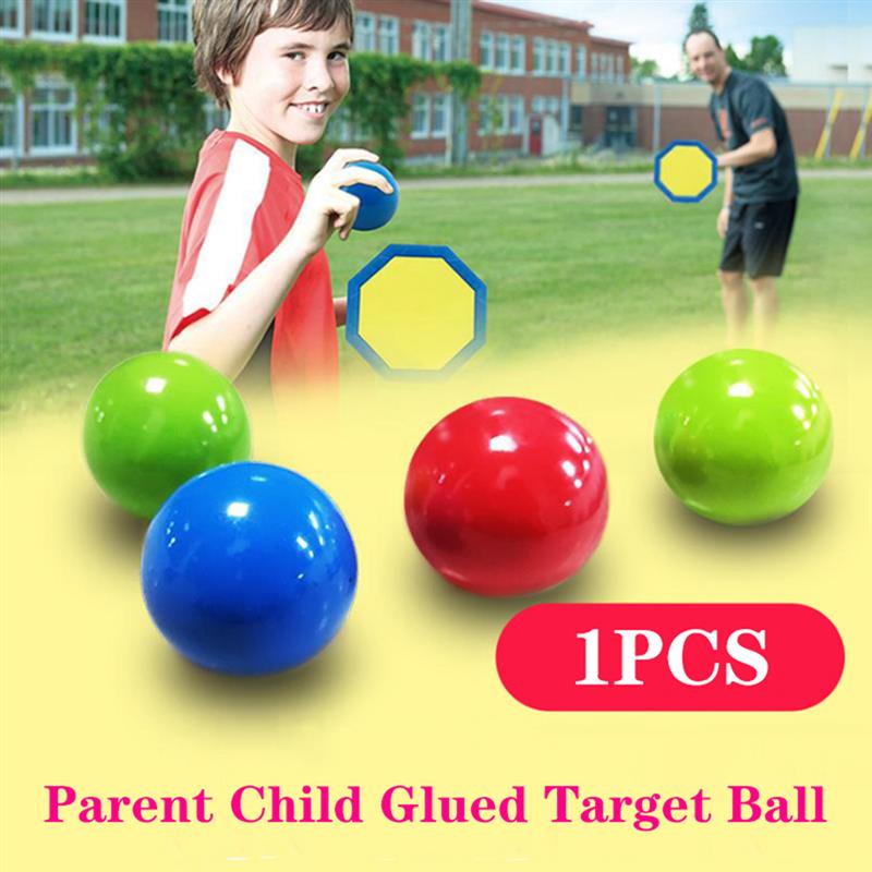 4pcs 6cm Stick Wall Ball Colors Baby Balls Decompression Ball Sticky Squash Ball Suction Decompression Toy Sticky Target Ball