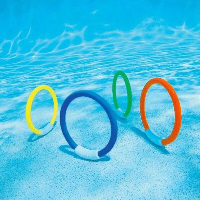 8 Pcs Swimming Pool Diving Rings, Diving Throw Torpedo Toys & 1 Set RC Bee Induction Infrared LED Light RC Aircraft Toy