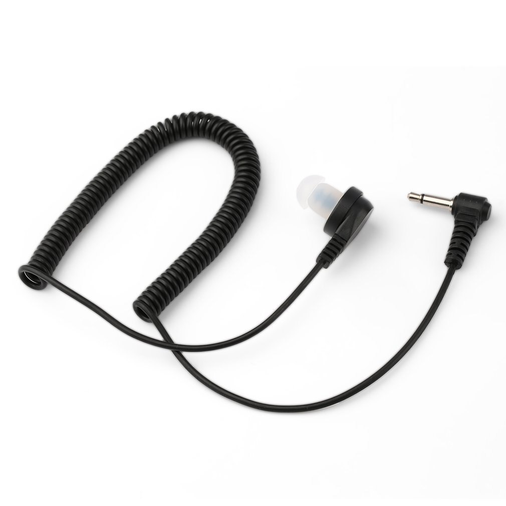 Fone de ouvido comum 3.5mm único ouvir/receber apenas covert tubo acústico fone de ouvido para rádio em dois sentidos alto-falante microfone