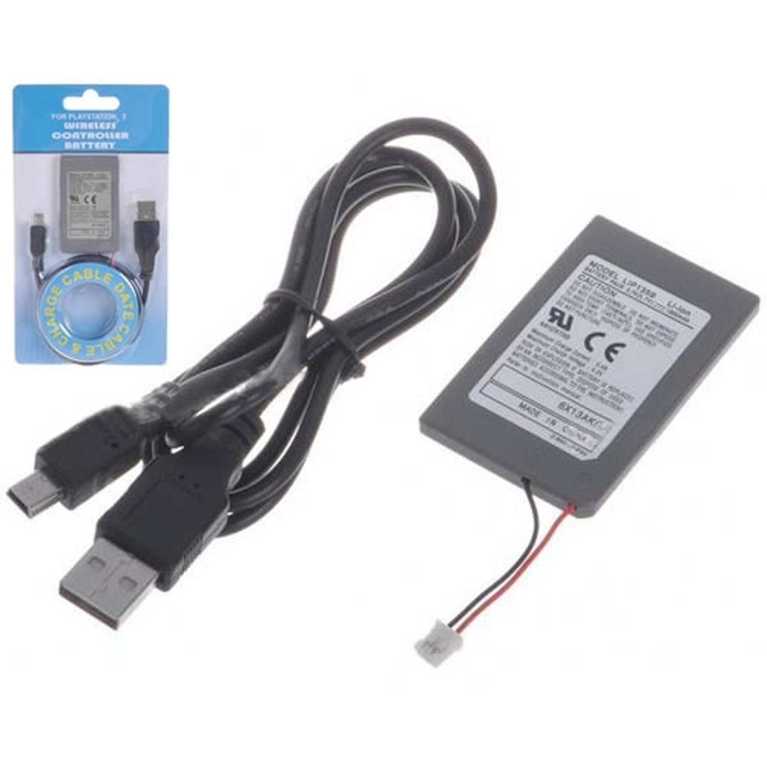 Oplaadbare Batterij 1800 Mah + Usb Charger Cable Playstation 3 PS3 Knop