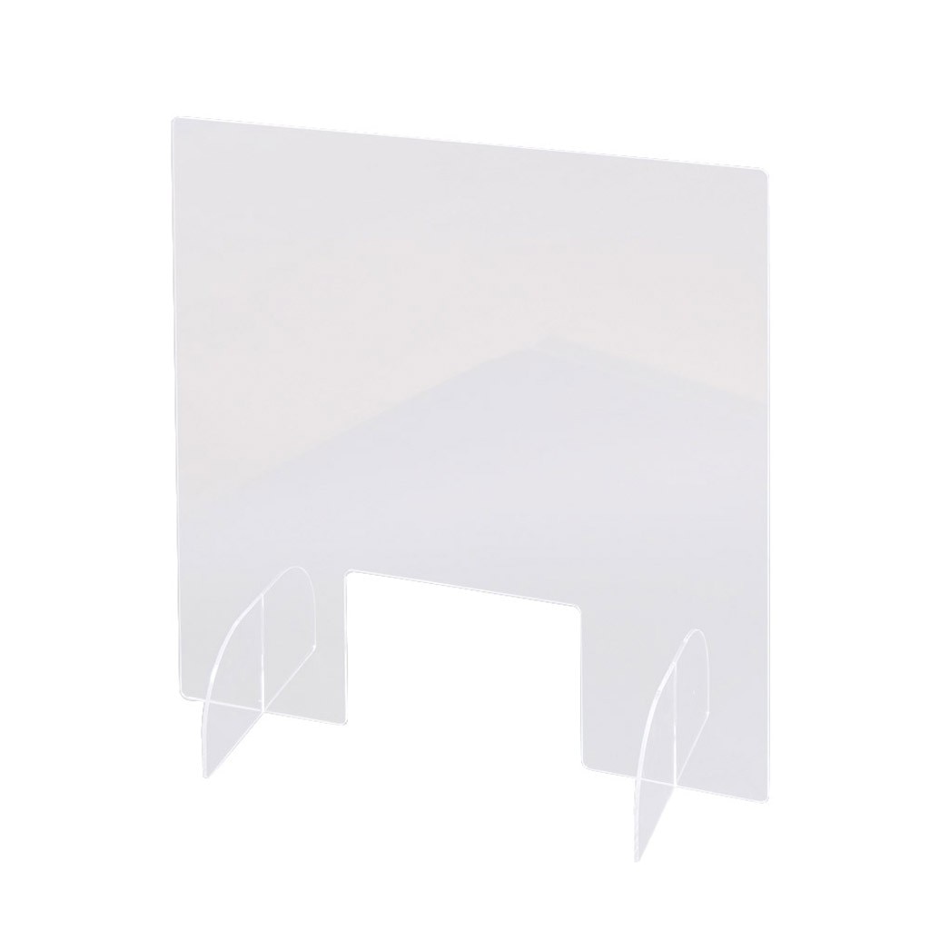 Acrylic Sneeze Guard Shield Clear Perfection Reception Side Counter Sprayed UV Cut Transparent Protection Screens 400x420mm