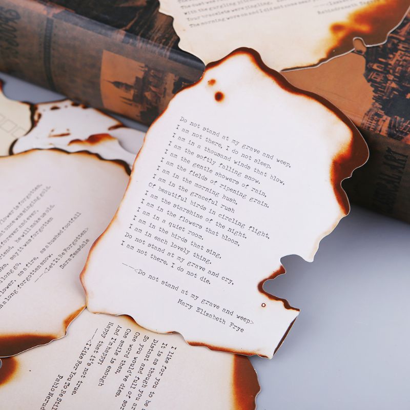 30 Sheets Lovely Burnt Postcard Letter Birthday Card Wish Message Poster Cards
