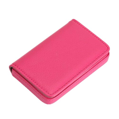 PURDORED-tarjetero de cuero PU sólido para mujer, Mini billetera, tarjetero de viaje, 1 unidad: rose