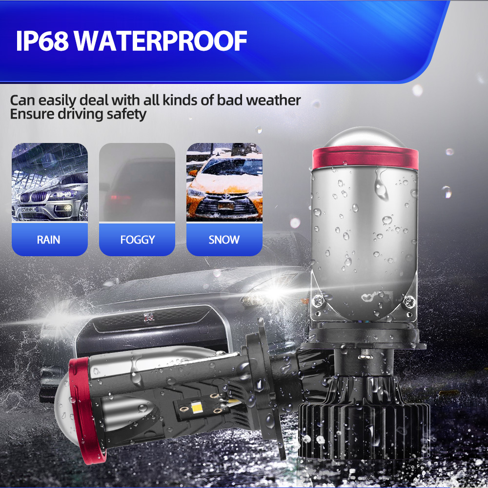 45000LM Canbus H4 LED Headlight Bulbs 300W Super Bright Projector Lens 6000K White External Drive Car Lights 12V 24V Front Lamps